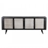 NovaSolo Nordic Smooth Boat Wood & Iron TV Dresser - 4 Doors - NovaSolo Nordic Smooth Boat Wood & Iron TV Dresser - 4 Doors