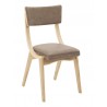 European Beechwood Wood Dining Chair - Grey - Front - European Beechwood Wood Dining Chair - Grey - Front