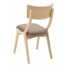 European Beechwood Wood Dining Chair - Grey - Back - European Beechwood Wood Dining Chair - Grey - Back