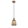 Glass Pendant With 10 Feet Cord - Mercury Fluted Glass