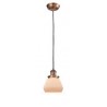 Glass Pendant With 10 Feet Cord - Matte White Cased Glass
