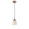 Glass Pendant With 10 Feet Cord - Matte White Cased Glass