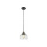 Glass Pendant With 10 Feet Cord - Brushed Brass - Clear Glass