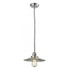 Glass Pendant With 10 Feet Cord - Polished Nickel - HALOPHANE GLASS