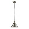 Metal Shade Pendant With 10 Feet Cord - Satin Brushed Nickel - METAL SHADE