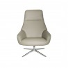 Camillo Chair With Footrest In Balder Congac Leather - Front - Camillo Chair With Footrest In Balder Congac Leather - Front