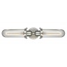 Satin Brushed Nickel - Matte White Cased Glass