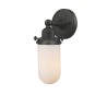 Oiled Rubbed Bronze - Matte White Cased Glass