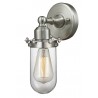 Satin Brushed Nickel - Clear Glass