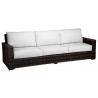 Montecito Wicker Sofa With Cushions In Canvas Cork With Canvas Bay Brown Welt - Montecito Wicker Sofa With Cushions In Canvas Cork With Canvas Bay Brown Welt