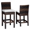 Montecito Wicker Barstool With Cushions In Canvas Cork - Montecito Wicker Barstool With Cushions In Canvas Cork