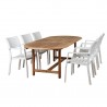 Amazonia Noordam 7 Piece Teak Oval Patio Dining Set - Amazonia Noordam 7 Piece Teak Oval Patio Dining Set