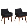 Midtown Concept Ruby 2 Piece Liqurice Armchair Set - Cocoa Wood - Midtown Concept Ruby 2 Piece Liqurice Armchair Set - Cocoa Wood