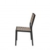 Napa Dining Side Chair - Black & Gray Seat and Back - Side - Napa Dining Side Chair - Black & Gray Seat and Back - Side