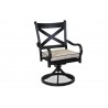 Monterey Swivel Dining Chair With Cushions - Front in White BG - Monterey Swivel Dining Chair With Cushions - Front in White BG