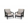 Monterey Wicker Club Chair With Cushions - Pair of 2 - Monterey Wicker Club Chair With Cushions - Pair of 2