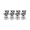 Monterey Barstool With Cushions - Black (set of 4) - Monterey Barstool With Cushions - Black (set of 4)