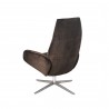 Ergo Chair In Balder Black Leather - Back Angled - Ergo Chair In Balder Black Leather - Back Angled