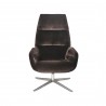 Ergo Chair In Balder Black Leather - Front - Ergo Chair In Balder Black Leather - Front
