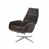 Ergo Chair In Balder Black Leather - Angled - Ergo Chair In Balder Black Leather - Angled