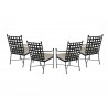 Provence Aluminum Dining Chairs in Set of 4 (Back) - Provence Aluminum Dining Chairs in Set of 4 (Back)