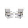 Provence Aluminum Club Chair With Cushions - Set of 2 - Front - Provence Aluminum Club Chair With Cushions - Set of 2 - Front