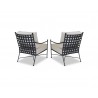 Provence Aluminum Club Chair With Cushions - Back - Provence Aluminum Club Chair With Cushions - Back