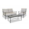 Provence Aluminum Loveseat With Cushions - With Set - Provence Aluminum Loveseat With Cushions - With Set