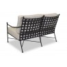 Provence Aluminum Loveseat With Cushions - Back - Provence Aluminum Loveseat With Cushions - Back