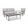 Provence Aluminum Sofa With Cushions - With Table - Provence Aluminum Sofa With Cushions - With Table