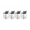 Provence Aluminum Barstool With Cushions - Back (4 pcs) - Provence Aluminum Barstool With Cushions - Back (4 pcs)