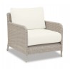 Manhattan Wicker Club Chair With Cushions In Linen Canvas With Self Welt - Manhattan Wicker Club Chair With Cushions In Linen Canvas With Self Welt
