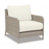 Manhattan Wicker Armless Club With Cushions In Linen Canvas With Self Welt 