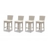 Manhattan Wicker Barstool With Cushions - Set of 4 (front) - Manhattan Wicker Barstool With Cushions - Set of 4 (front)