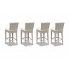 Manhattan Wicker Barstool With Cushions - Set of 4 (back) - Manhattan Wicker Barstool With Cushions - Set of 4 (back)
