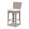 Manhattan Wicker Barstool With Cushions In Linen Canvas With Self Welt - Manhattan Wicker Barstool With Cushions In Linen Canvas With Self Welt