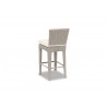 Manhattan Wicker Barstool With Cushions In Linen Canvas With Self Welt - Back - Manhattan Wicker Barstool With Cushions In Linen Canvas With Self Welt - Back