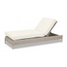Manhattan Wicker Adjustable Chaise With Cushions In Linen Canvas With Self Welt