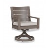 Laguna Swivel Dining Chair With Cushions In Canvas Flax - Laguna Swivel Dining Chair With Cushions In Canvas Flax