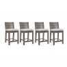 Laguna Aluminum Barstool With Cushions - Front - Laguna Aluminum Barstool With Cushions - Front