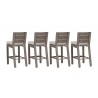 Laguna Aluminum Barstool With Cushions - Back (set of 4) - Laguna Aluminum Barstool With Cushions - Back (set of 4)