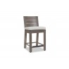 Sunset West Laguna Aluminum Barstool With Cushions In Canvas Flax - Sunset West Laguna Aluminum Barstool With Cushions In Canvas Flax