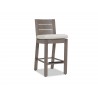 Laguna Counter Stool With Cushions In Canvas Flax - Laguna Counter Stool With Cushions In Canvas Flax