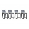 Redondo Barstool With Cushions In Cast Silver - Set of 4 - Redondo Barstool With Cushions In Cast Silver - Set of 4