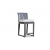 Redondo Barstool With Cushions In Cast Silver - Redondo Barstool With Cushions In Cast Silver