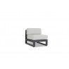 Redondo Armless Club With Cushions In Cast Silver