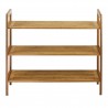 Oceanstar 3-Tier Bamboo Shoe Rack - Natural  - Front - Oceanstar 3-Tier Bamboo Shoe Rack - Natural  - Front