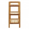 Oceanstar 3-Tier Bamboo Shoe Rack - Natural - Side - Oceanstar 3-Tier Bamboo Shoe Rack - Natural - Side