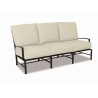 La Jolla Aluminum Sofa With Cushions In Canvas Flax With Self Welt