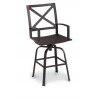 La Jolla Aluminum Swivel Barstool With Cushions In Canvas Flax With Self Welt  - Without Cushions - La Jolla Aluminum Swivel Barstool With Cushions In Canvas Flax With Self Welt  - Without Cushions
